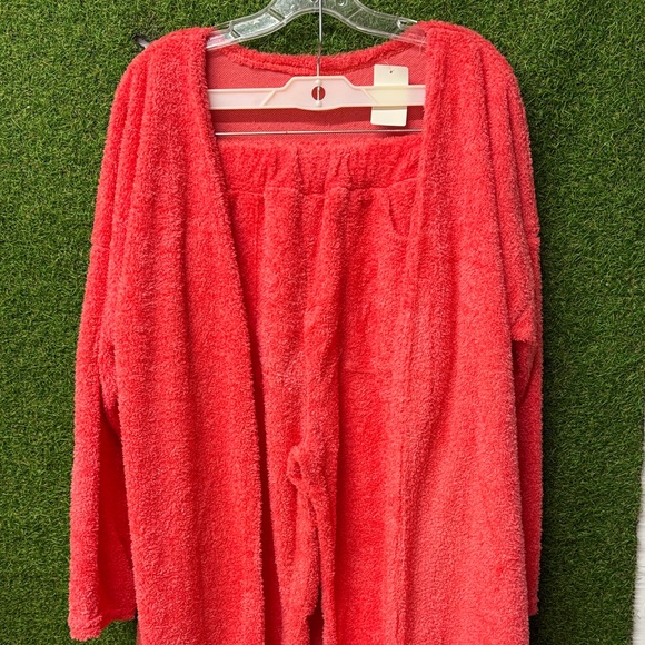Cozy Red Fleece Robe - Picture 1 of 4